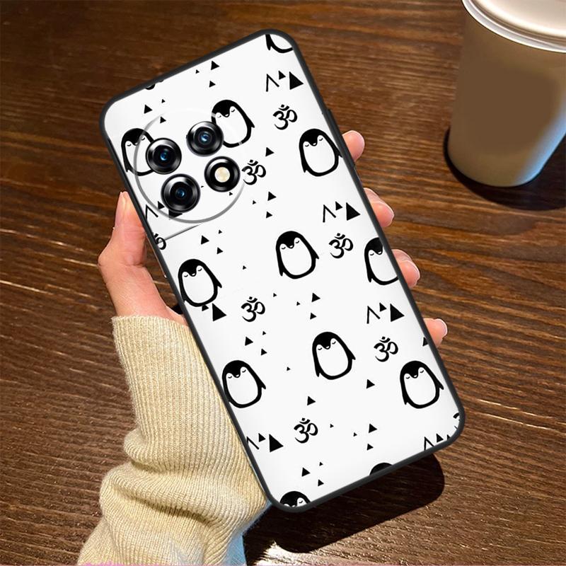 Cute Kawaii Penguin Case For OnePlus 13T 10T 8T 10R 13R 15 R 13 12 11 9 10 Pro Nord CE 5 2 3 4 Lite N20 N30 Cover