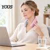Travel Friendly Neck Massager Electric with Heat, 10 Modes & 16 Intensity Levels, Heated Cervical Lightweight Cordless Massager, Wearable Relaxer for