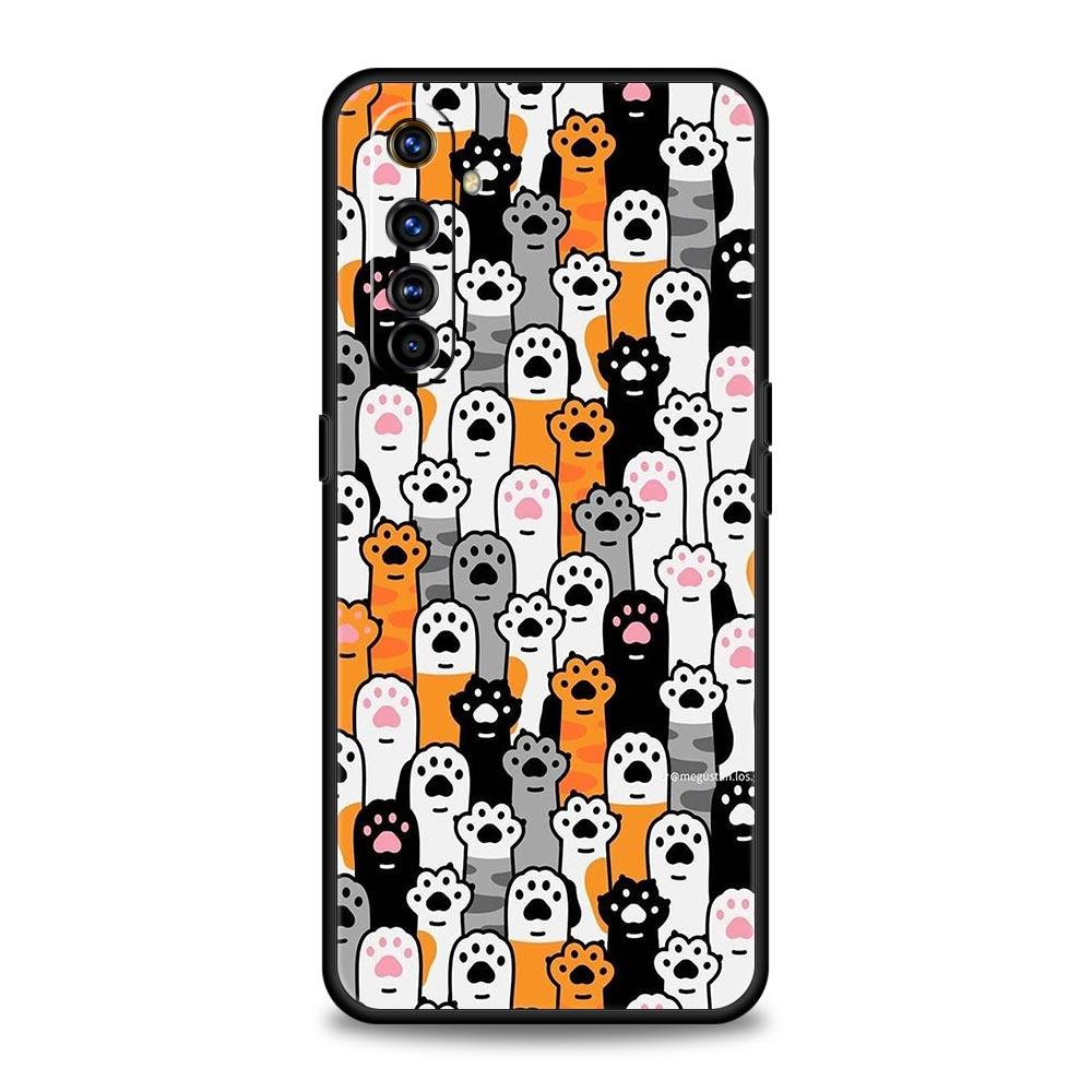 Phone Case For Realme 12 11 10 9 8 5G 7 6 GT5 GT3 GT2 Pro Plus C21 C11 C25 C35 For Realme GT Neo 2 3 3T 5 Cover Cat-Printed