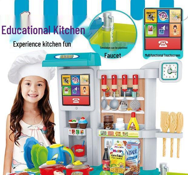 Mateřská škola K1 Domeček pro panenky Kuchyňský a Stolní nádobí Set