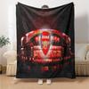 Coperta in Flanella con Stemma dell'Arsenal Football Club, Poliestere Morbido, Design Moderno, Per Tutte le Stagioni per Campeggio, Viaggi, Regali per Feste o Compleanni