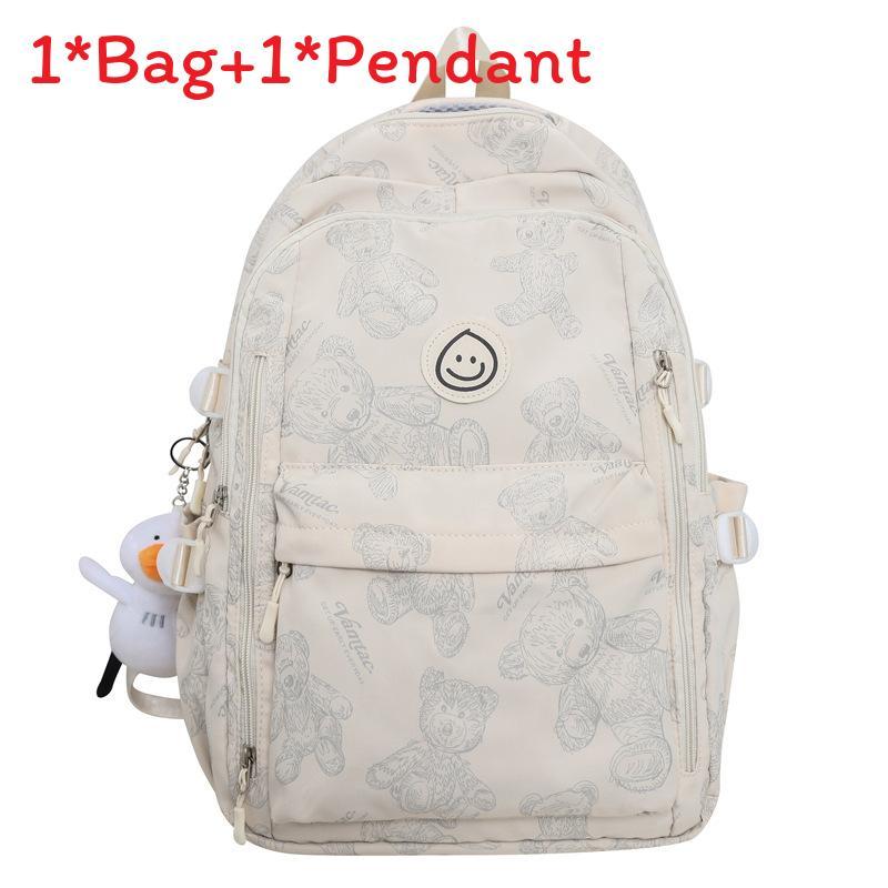 Backpack For Students Unisex Nylon Breathable Animal Pattern School Travel Bag