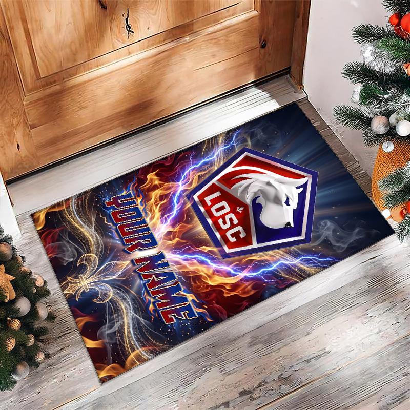 LOSC Lille Printed Crystal Velvet Rug Non‑Slip Crystal Velvet Carpet For Sofa Bedroom Indoor Home Decoration
