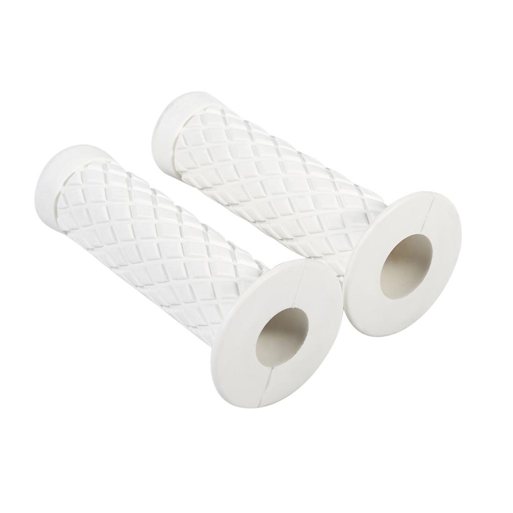 22mm 7/8"   Vintage Soft Rubber Handle Bar Hand Grips For Motorcycle Dirt Bike Black