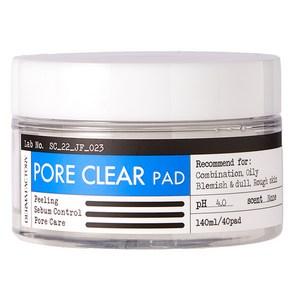 Derma Factory Pore Clear Pads Exfoliating Pore Refining Toner Pads 140ml 40 Pads 140ml(40Pads) 1EA