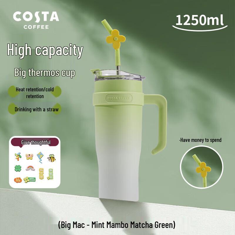 COSTA 1.25L Stainless Steel Insulated Straw Tumbler