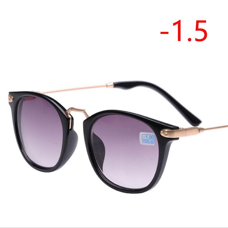 

Oval Finished Myopia Sunglasses With Degree Fashion Metal Legs Short-sight Eyeglasses Diopter -1.0 -1.5 -2.0 -2.5 -3.0 -3.5 -4.0