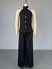 2025 Summer Women's Halter Top & High Waist Long Pants Set - European & American Style