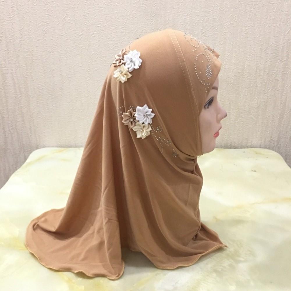 Zum Überziehen Kinder Hijab Jersey Material Islamisches Kopftuch Schönes Mädchen Hijab Eid