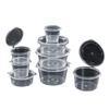 Disposable Plastic Sauce Cups with Lids - Small Chili Oil & Seasoning Container for Commercial Use.