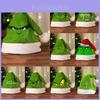 Grinch Green Christmas Hat With Thick Double Sided Velvet For Winter Holiday Celebration