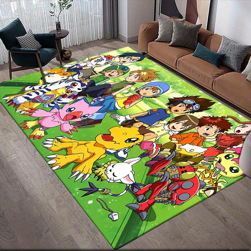 Коврик для пола Digimon Collage, Уютный ковер для фанатов Digimon, Идеальный подарок.chl 60x90cm