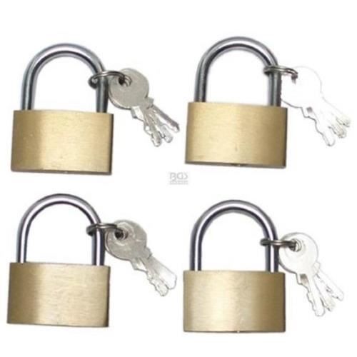 Cadenas - KRAFTMANN - Lot de 4 en laiton - A clé - 4 clés incluses - Résistant et durable