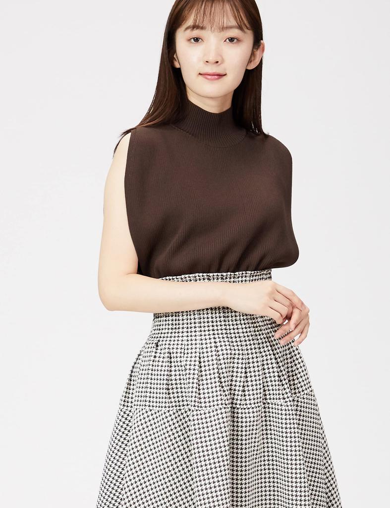 Knit Vest Combination Volume Dress SWNO224111 BRW 0 [Sneider] Women's