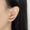 1Pair Inlaid Geometric Irregular Size Round Black Elegant Retro Sexy Fashion Versatile Women's Stud Earrings