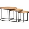 VidaXL Nesting Tables 3 Pcs Solid Acacia Wood