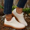 2025 New Women's Casual Shoes Round Toe Lace-up Mesh White Shoes Fashion All-match Breathable Lightweight Sports Shoes for Women
