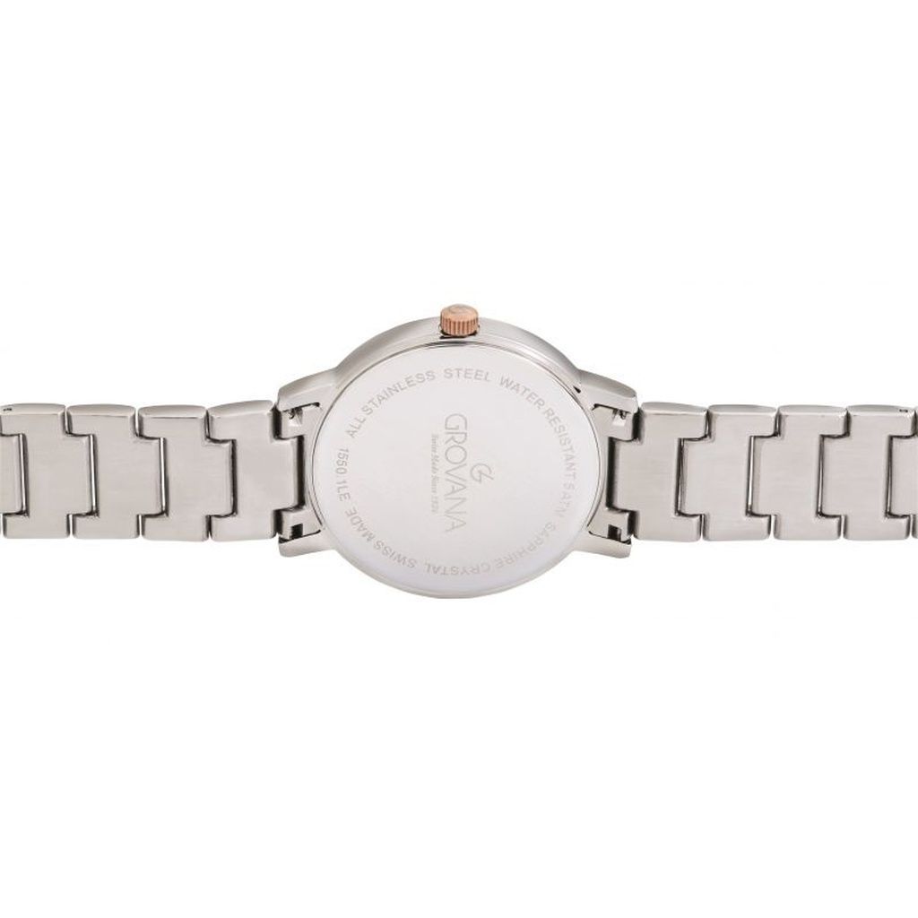 Grovana Kensington Traditional Two Tone Stainless Steel Silver Dial Quartz 1550.1159 Men's Watch