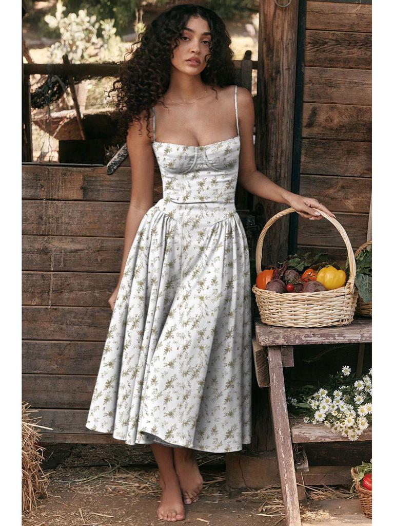 2024 French Retro Long Slip Dress - Court Style Dopamine Outfit