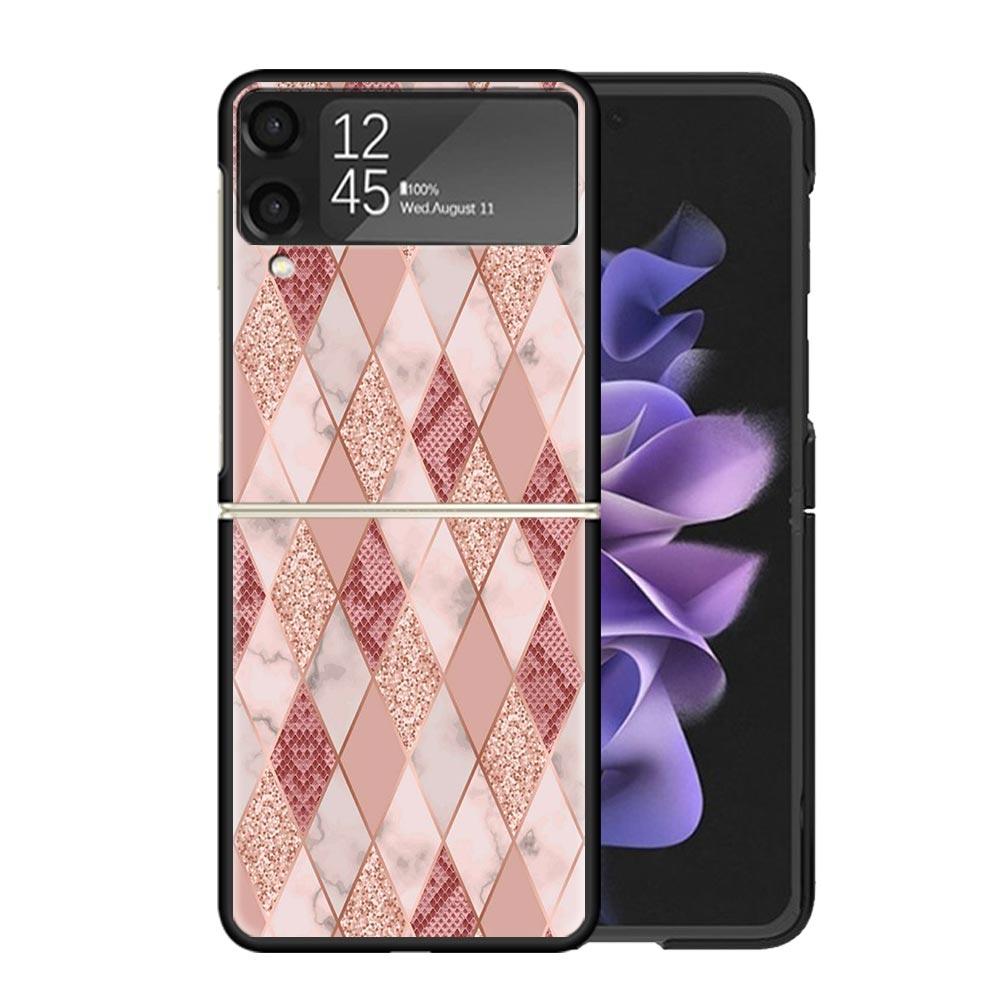 Beautiful Rose Bling Picture Clear Phone Case For Samsung Z Flip 7 6 5 4 3 Galaxy ZFlip7 ZFlip6 ZFlip5 ZFlip4 ZFlip3 5G Print Co