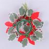 Holiday Elegant Centerpiece Flower Wreath Desktop Candle Stick Decoration For Christmas, 5Pieces Set
