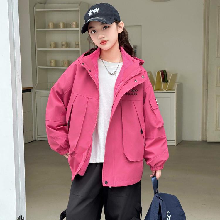 

Зимняя куртка-ветровка «три в одном» для девочек 2025: Съемное, Утепленное Пальто для Подростков 140 cm