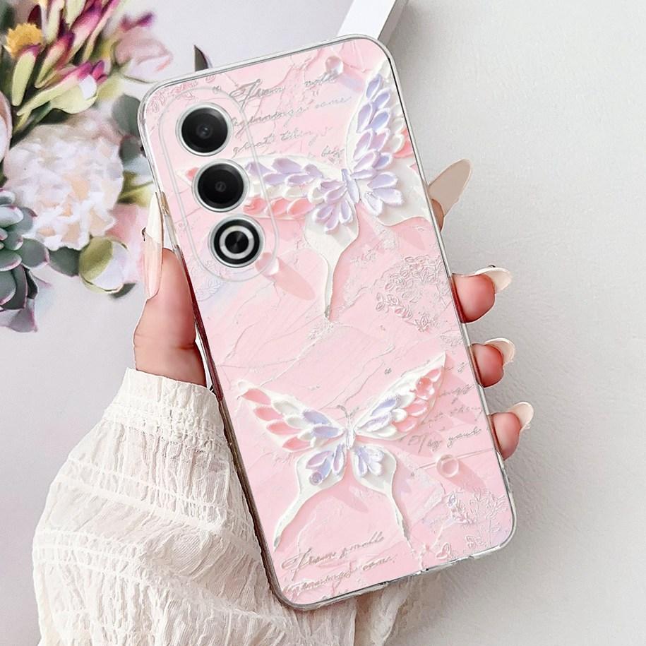 For OPPO K12x A80 Case 2024 New Fashion Love Heart Soft Silicone Back Cover For OPPO A3 Pro 5G CPH2639 A 80 K 12x CPH2667 Bumper