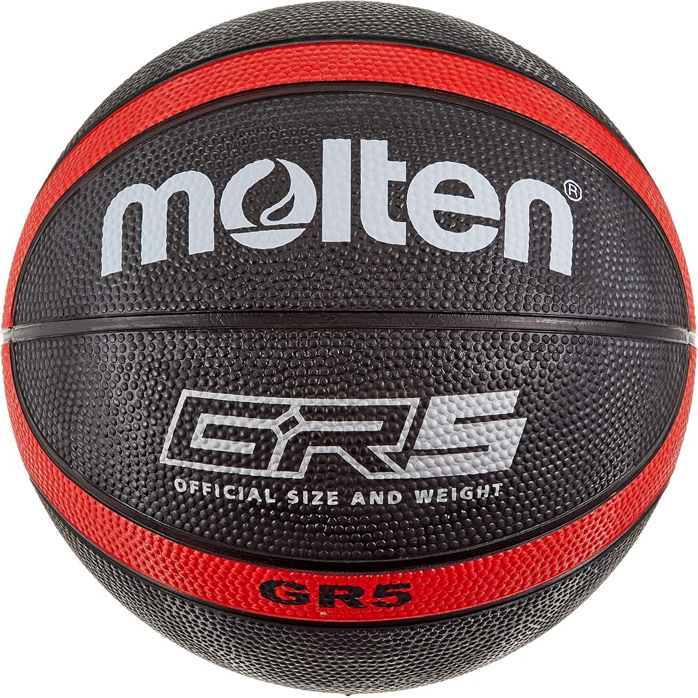 Molten GR5 Basketball Size 5 Black Red Durable Outdoor Sports Equipment