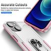 For iPhone 15 PC+TPU Shockproof Cover Anti-fall Phone Case with Ring Kickstand