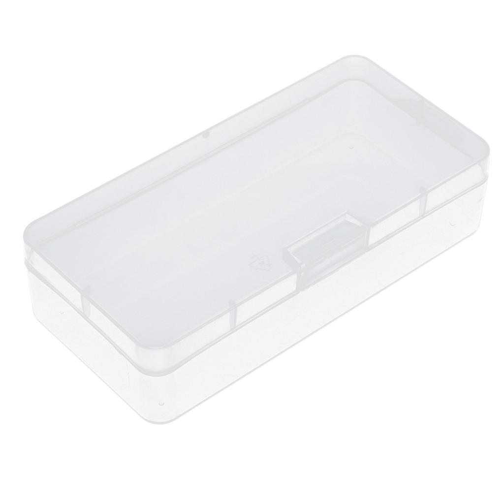 Plastic Storage Box Rectangular Transparent Digital Electronic Accessories Fall Resistant Box with Flip Cover