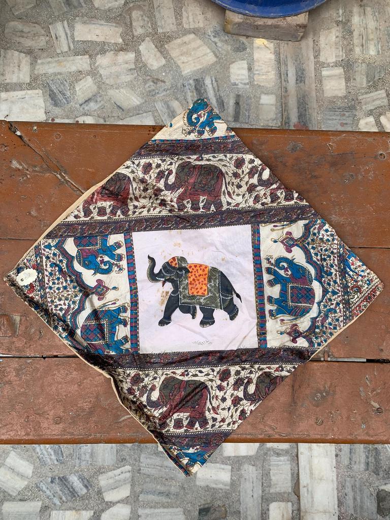 Hand Embroidered Cotton Pillow Cover: Bohemian Decorative Cushion 40