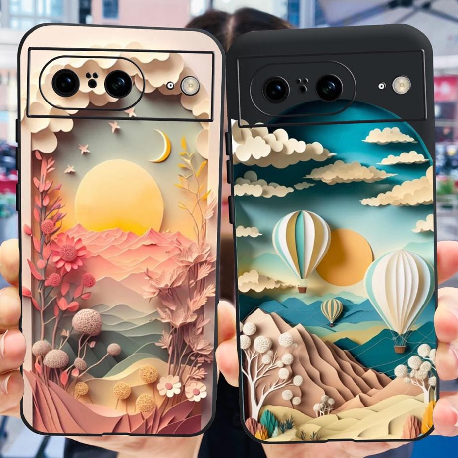 For Google Pixel 8A Case Pixel8 Pro New Fashion Painted Cover Soft Silicone Phone Case For Google Pixel 8 Pro Pixel8A Funda Capa