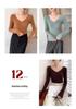 Women's V-Neck Cashmere Pullover - Loose Fit Solid Color Base Layer for Autumn/Winter