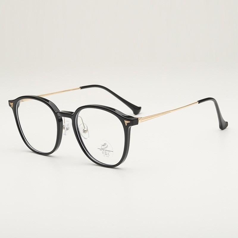 Anti Blue Light Glasses Luxury Frame Female Korean Style Big Face Round Face Plain Net Red Glasses Flat