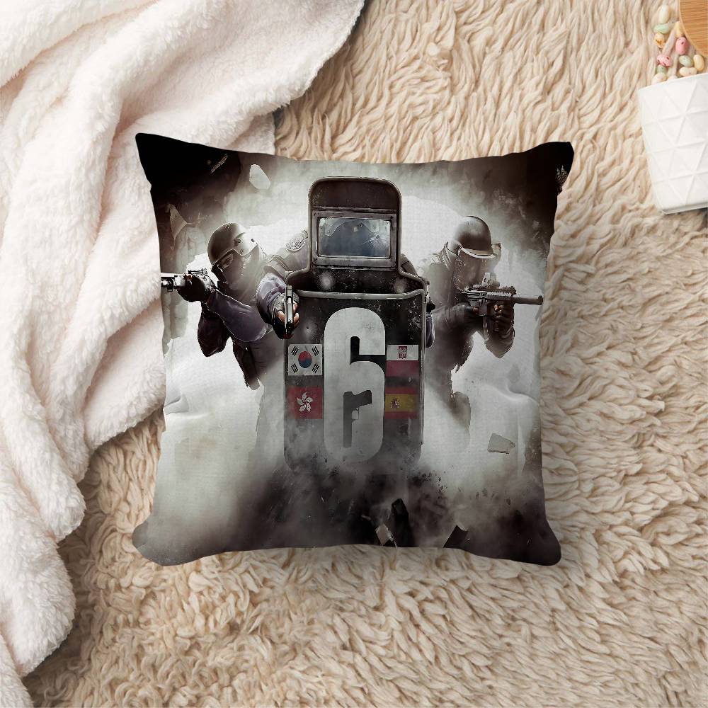 Game R-Rainbow S-Six S-Siege Lucky Dragon Pillow Cover Sofa Cushion Cover Home Room Decoration Children Gift