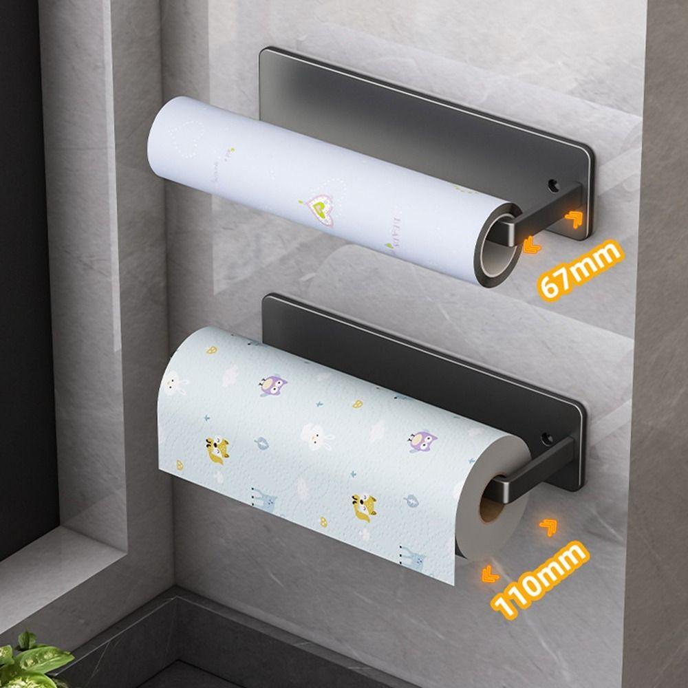 White/Black/Grey Paper Towel Holder Carbon Steel Fresh Film Storage Rack Cabinet/Cupboard