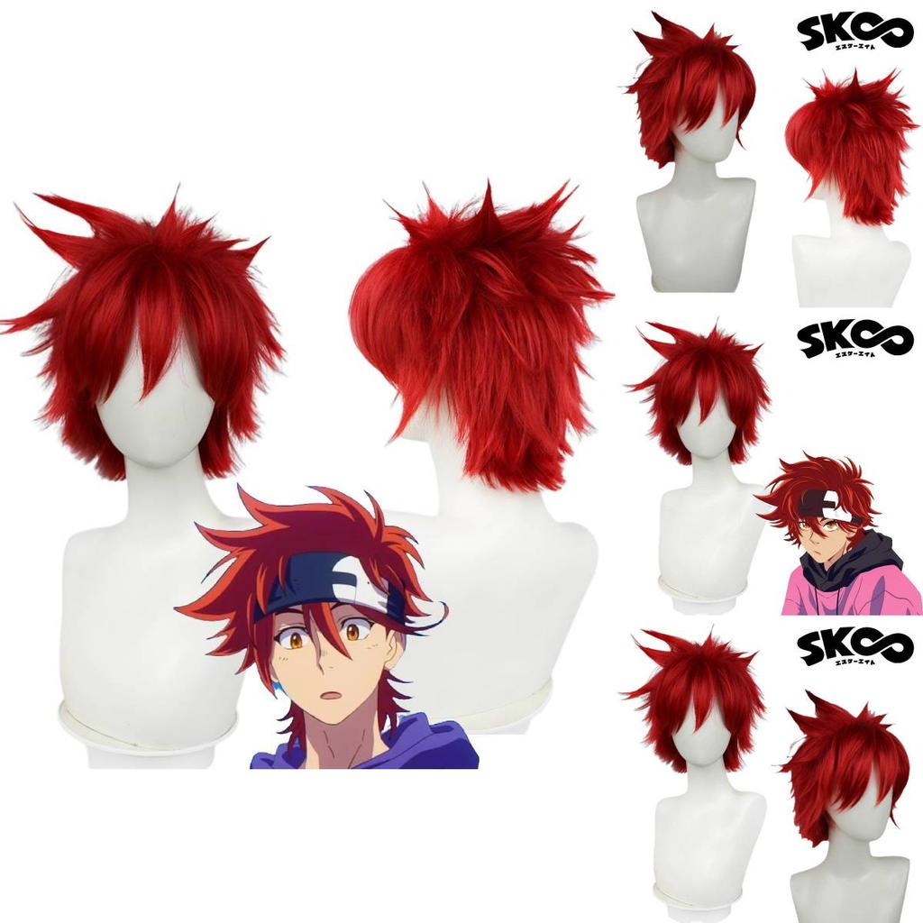 Vibrant Red Sk8 The Infinity Kyan Reki Wig Perfect For Anime Fans