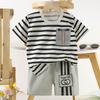Set di Abbigliamento Estivo per Bambini Set T-shirt a Maniche Corte con Stampa di Animali Cartoni Animati Pantaloncini 2 Pezzi per Bambini e Bambine Morbido Cotone Abbigliamento Casual Quotidiano per Bambini
