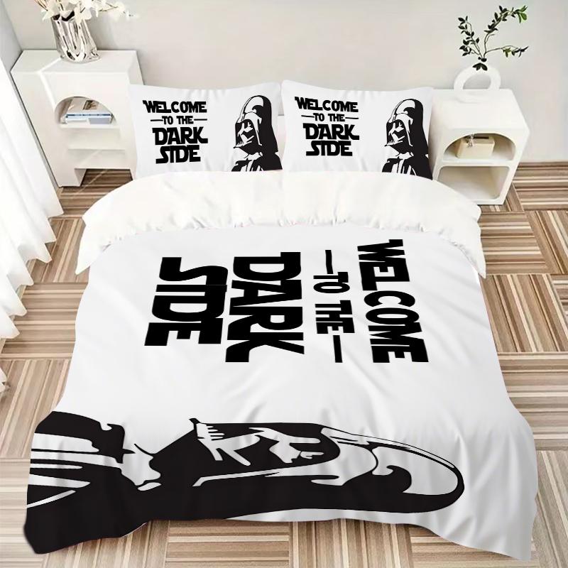 Dark Side Welcome Printed 3pcs Bedding Set Soft Microfiber 1 Duvet Cover And 2 Pillowcases Home Bedroom Decor Xmas Gift Ek1101