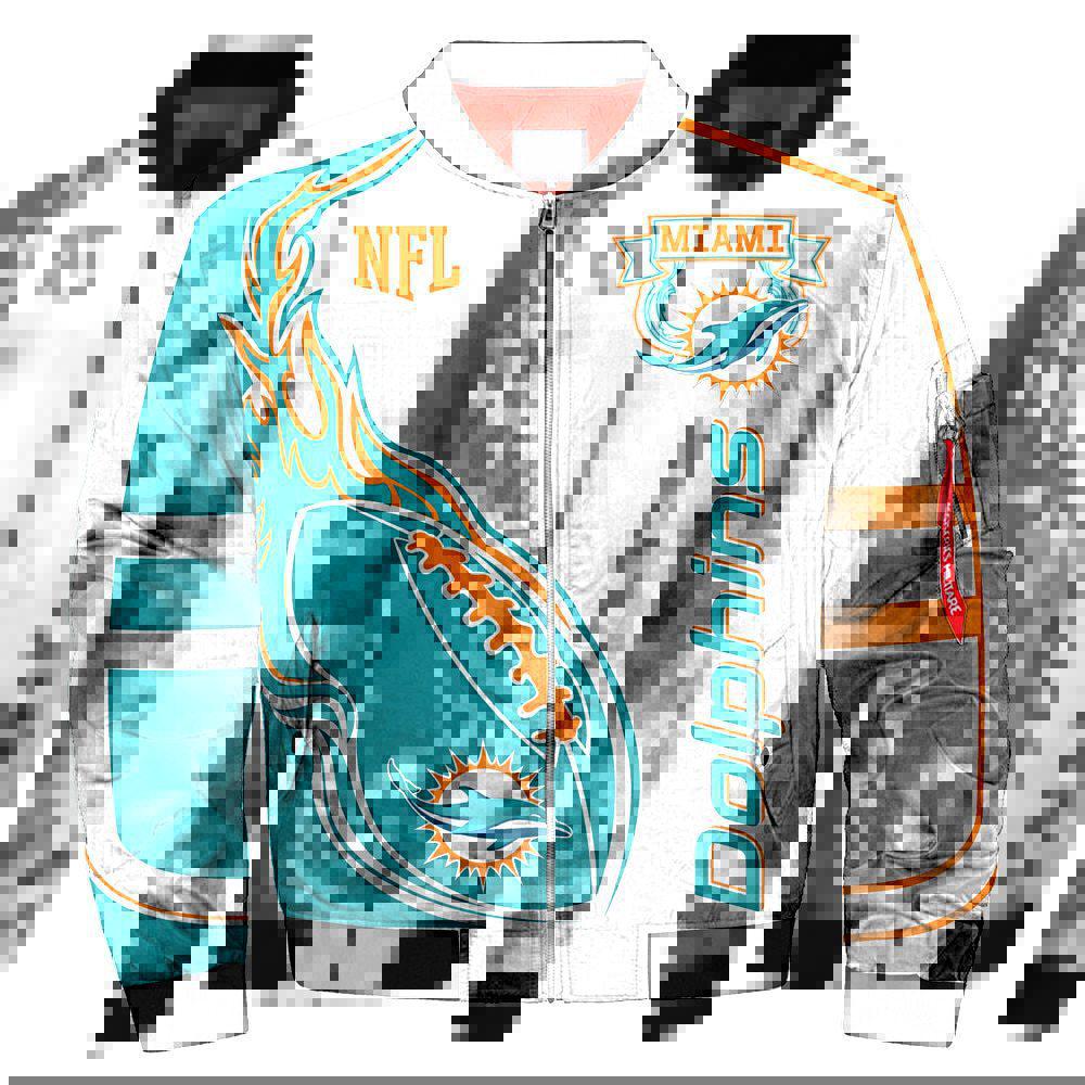 Men's 3D Digital Print Rugby Zipper Jacket NFL 034
