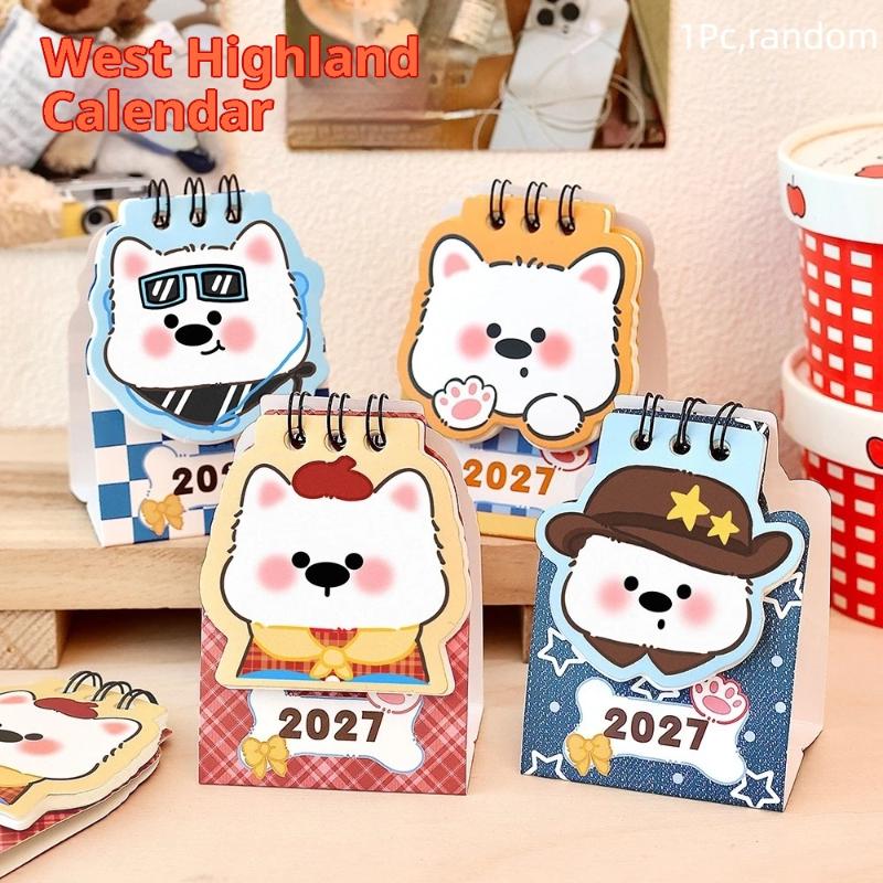 2027 Year Desk Calendar Cute Lamb Cartoon The Sheep Table Calendar Daily Check In Planner Student Small Gift
