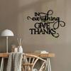 Retro Christian Metal Wall Art Be Thankful Black White Ironwork Inspirational Scripture Home Decor Gift