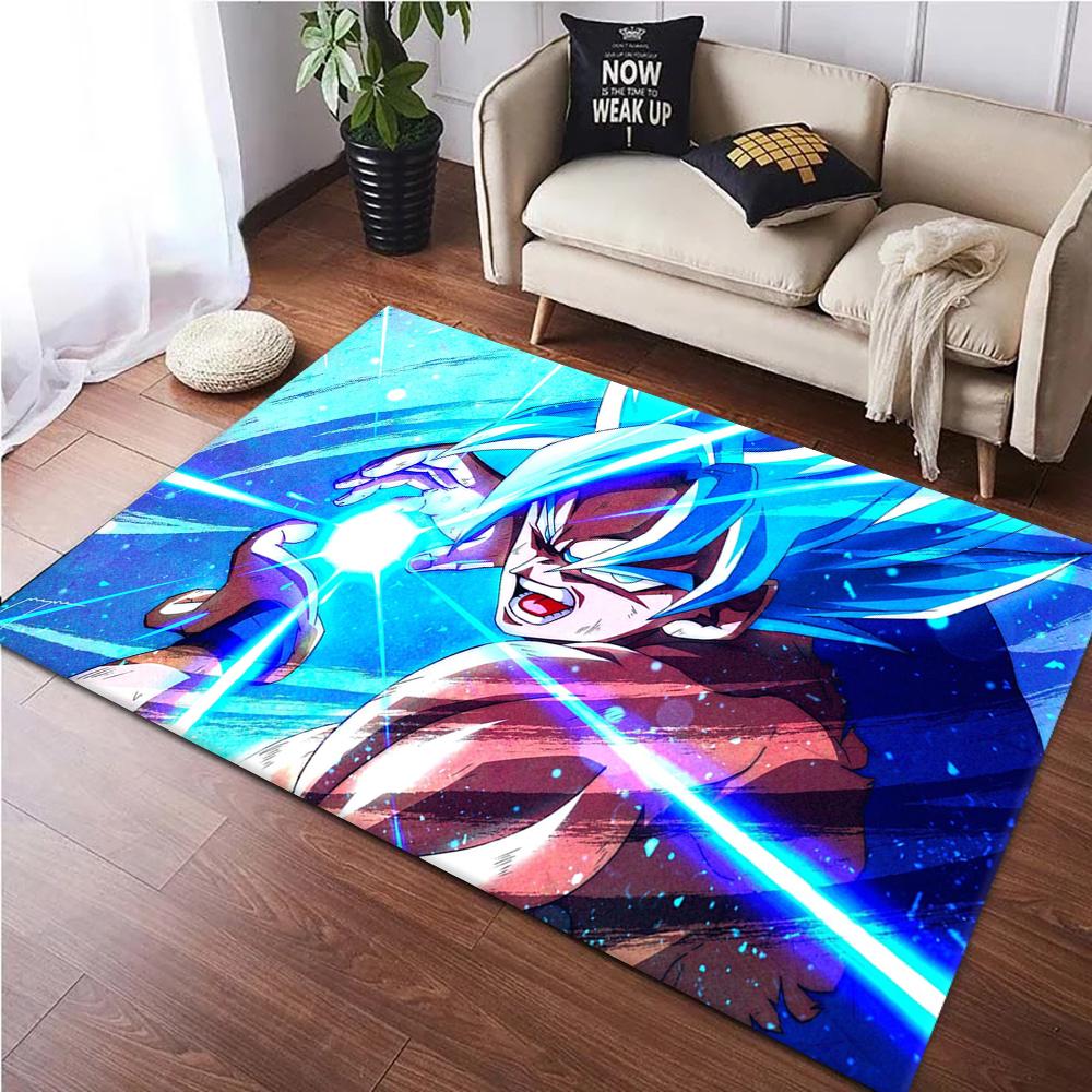 D-Dragon Ball Z Goku and Vegeta Japan Anime Carpet Rug for Living Room Art Decor Sofa Home Kids Game Area Rug Non-slip Floor Mat