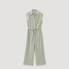 OVVOVV Women's Casual Belted Jumpsuit