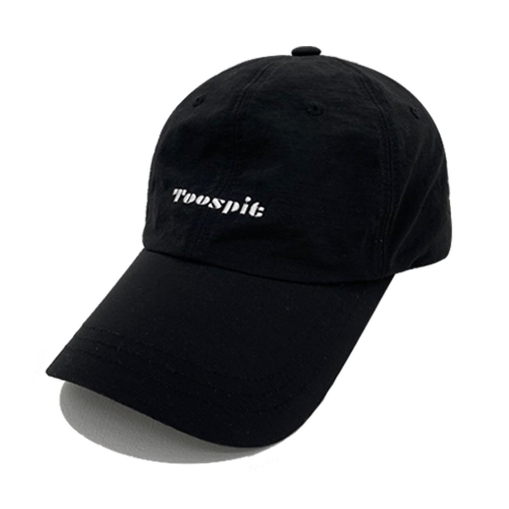 Tueseupis Nylon Signature Lettering Logo Ball Cap (Black)