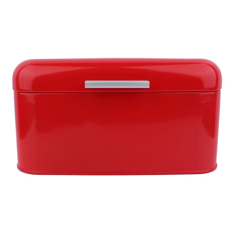 Portable Iron Metal Bread Box With Lid Red/Blue/Black Bread Keeper Container Bread Storage Container Travel Use