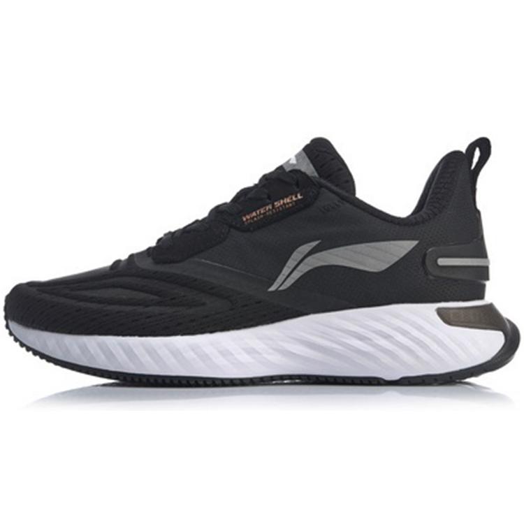 New LiNing Cloud 5 V Shield Cushioning And Breathable Low Top Running Shoes Women's Black White ARHP176-5