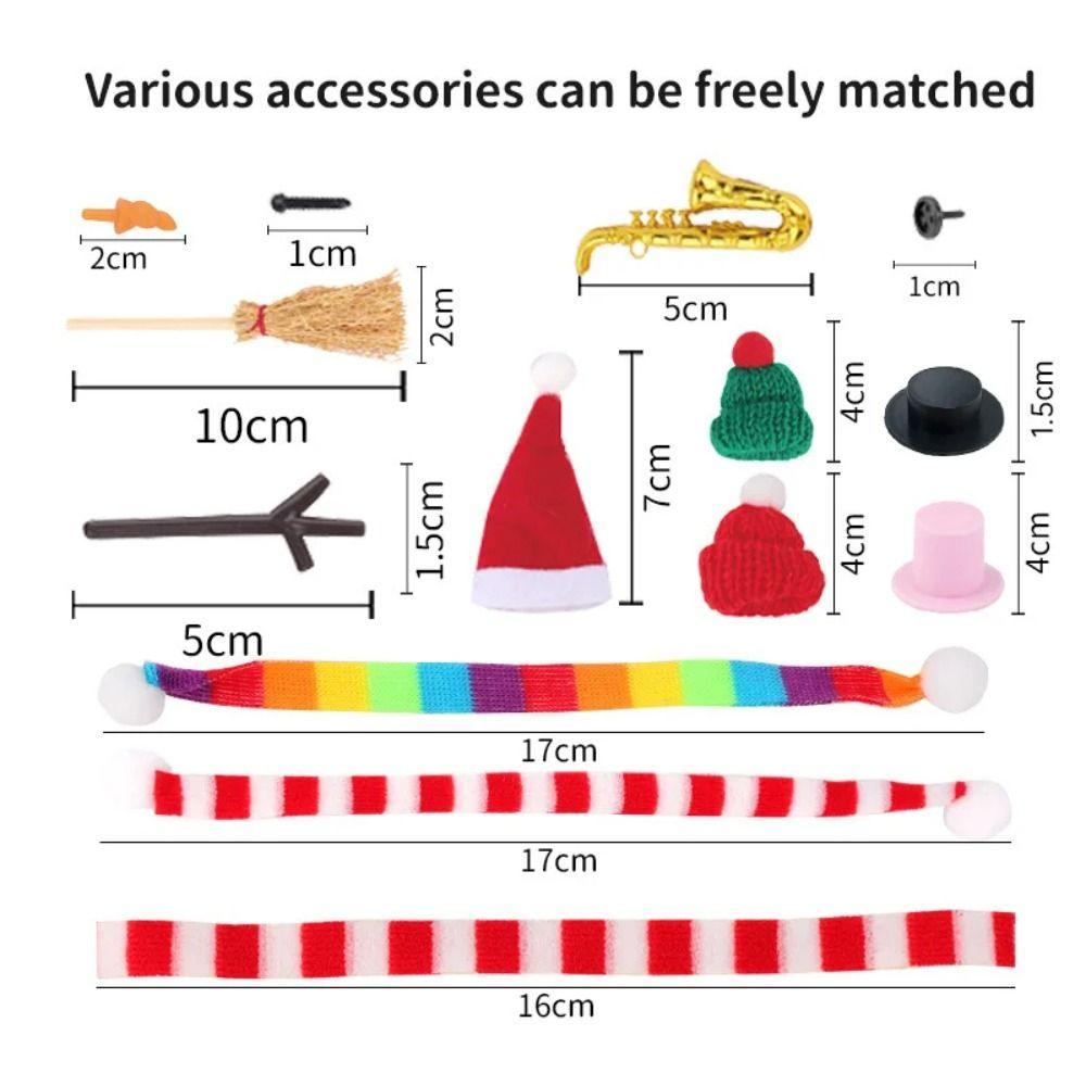 With Carrot Noses Clay DIY Snowman Kit Hands-on Ability Mini Snowman Craft Kit  Christmas