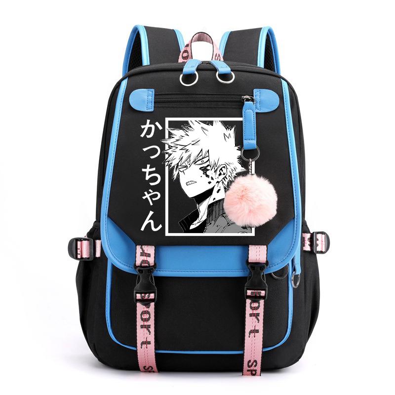 New Anime Bakugou Katsuki Printing Backpack Ladies Backpack Travel Rucksack Girl School Bag Women Men Laptop Bag Daily Backpack