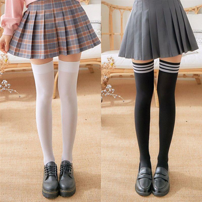 Children'S Stockings Velvet Girls' Stockings Knee Socks Summer Thin Children'S Long Socks Big Children'S Football Socks